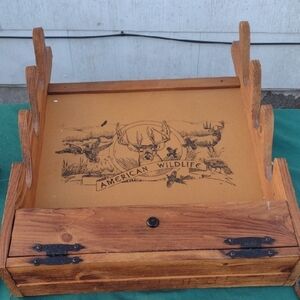 Wooden American Wildlife Magazine 4 slot Rack